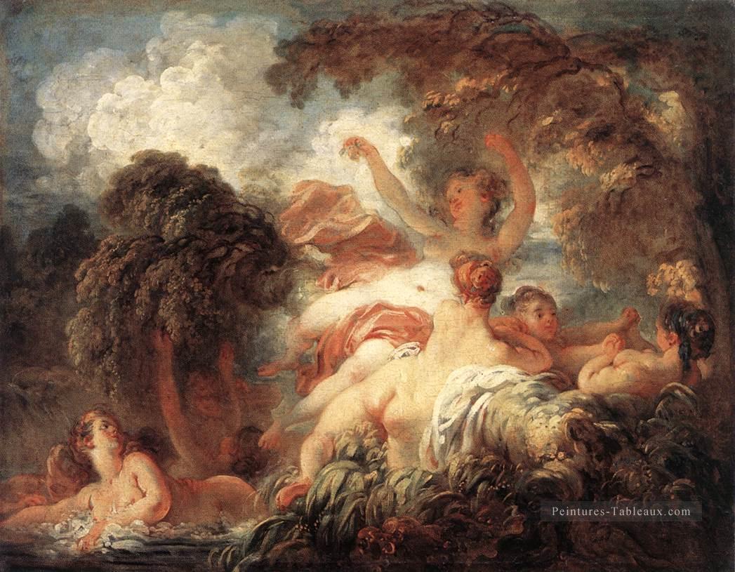 Les Baigneurs Rococo hédonisme érotisme Jean Honoré Fragonard Peintures à l'huile
